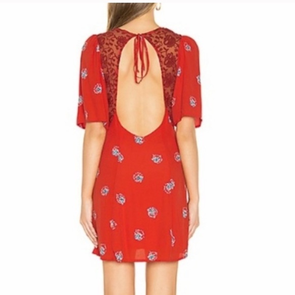 Free people Mockingbird Open Back Mini Dress Sz S - Picture 10 of 10